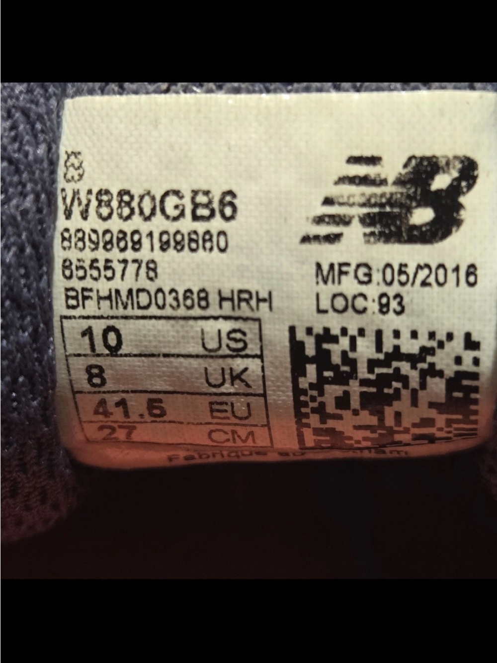 New Balance 880v6 Women Gray Orange Running Shoes Sneakers Size 10 W880GB6 - Picture 9 of 9